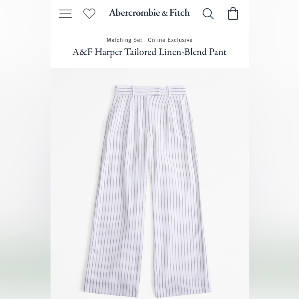 Abercrombie & Fitch Harper Tailored Linen Pants Size 29S